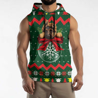 German Shepherd Ornament Christmas Sleeveless Hoodie Xmas Holiday Patterns - Wonder Print Shop