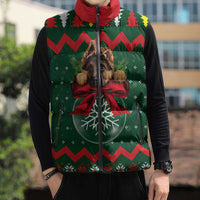 German Shepherd Ornament Christmas Sleeveless Puffer Jacket Xmas Holiday Patterns - Wonder Print Shop
