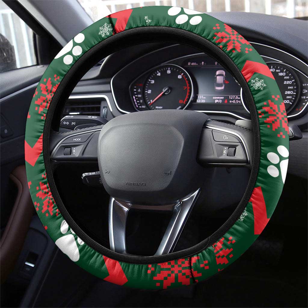 German Shepherd Ornament Christmas Steering Wheel Cover Xmas Holiday Patterns - Wonder Print Shop