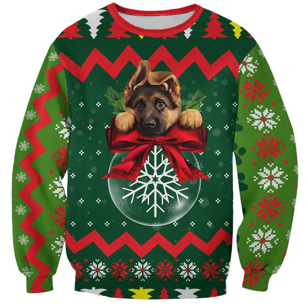 German Shepherd Ornament Christmas Sweatshirt Xmas Holiday Patterns - Wonder Print Shop