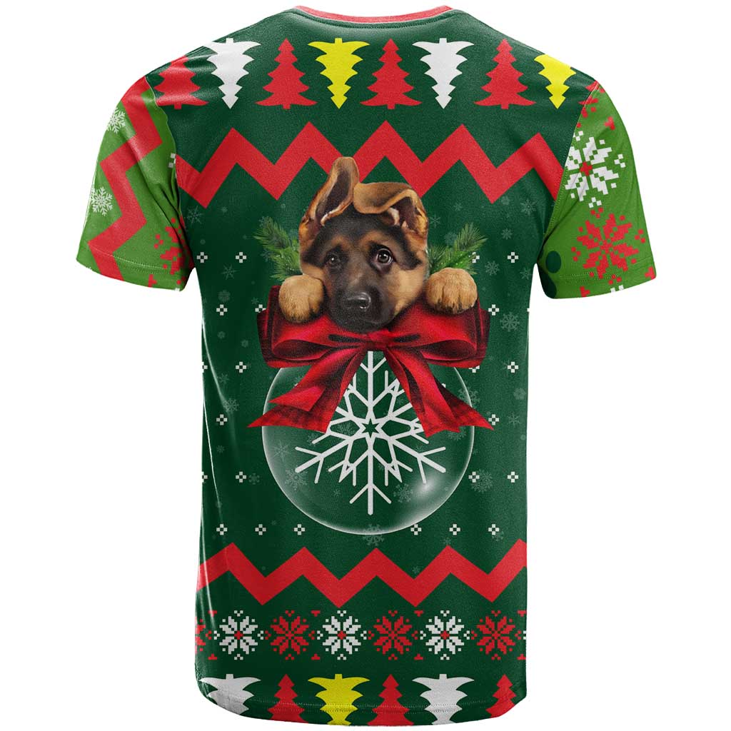 German Shepherd Ornament Christmas T Shirt Xmas Holiday Patterns - Wonder Print Shop