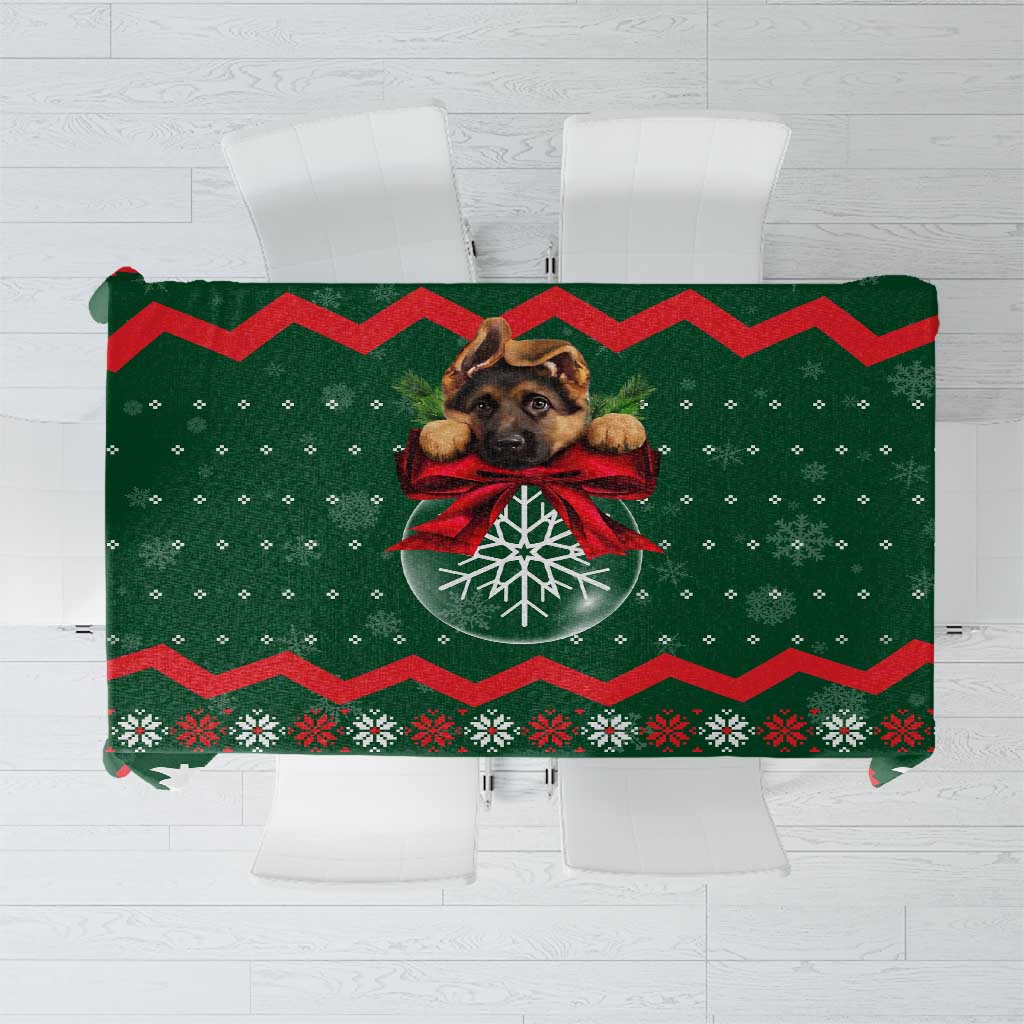 German Shepherd Ornament Christmas Tablecloth Xmas Holiday Patterns - Wonder Print Shop