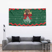 German Shepherd Ornament Christmas Tapestry Xmas Holiday Patterns - Wonder Print Shop