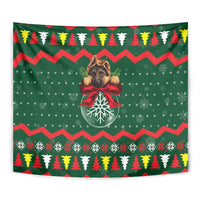 German Shepherd Ornament Christmas Tapestry Xmas Holiday Patterns - Wonder Print Shop