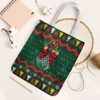 German Shepherd Ornament Christmas Tote Bag Xmas Holiday Patterns - Wonder Print Shop