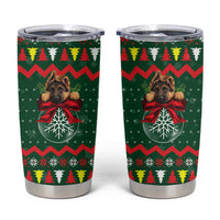 German Shepherd Ornament Christmas Tumbler Cup Xmas Holiday Patterns - Wonder Print Shop