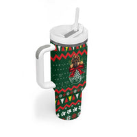 German Shepherd Ornament Christmas Tumbler With Handle Xmas Holiday Patterns - Wonder Print Shop
