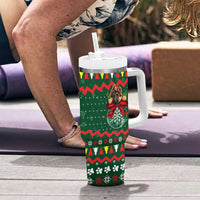 German Shepherd Ornament Christmas Tumbler With Handle Xmas Holiday Patterns - Wonder Print Shop