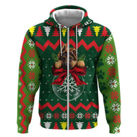 German Shepherd Ornament Christmas Zip Hoodie Xmas Holiday Patterns - Wonder Print Shop