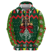 German Shepherd Ornament Christmas Zip Hoodie Xmas Holiday Patterns - Wonder Print Shop