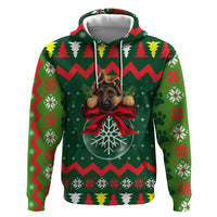 German Shepherd Ornament Christmas Zip Hoodie Xmas Holiday Patterns - Wonder Print Shop