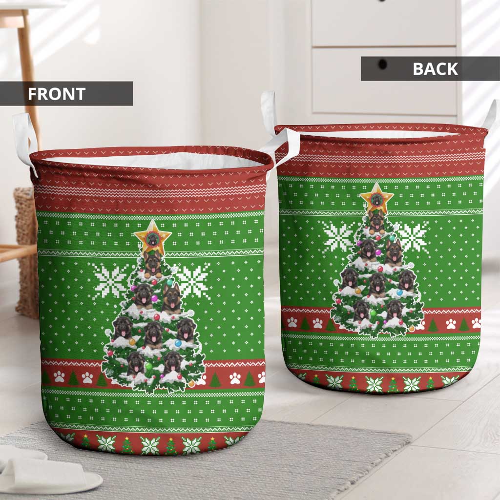 German Shepherd Pine Xmas Christmas Laundry Basket Xmas Holiday Patterns - Wonder Print Shop
