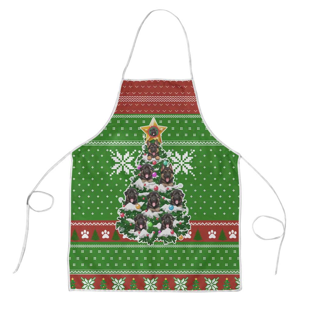 German Shepherd Pine Xmas Christmas Apron Xmas Holiday Patterns - Wonder Print Shop