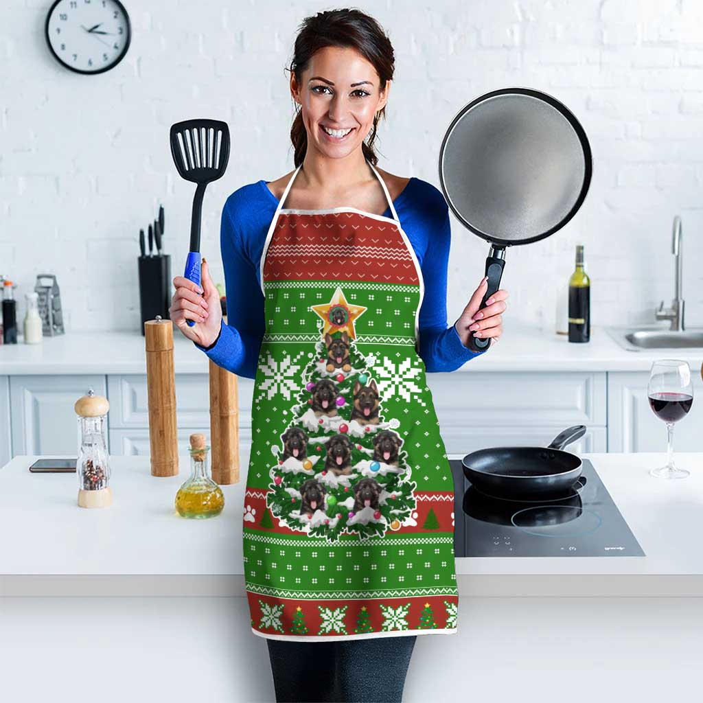 German Shepherd Pine Xmas Christmas Apron Xmas Holiday Patterns - Wonder Print Shop