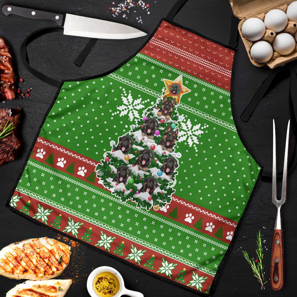 German Shepherd Pine Xmas Christmas Apron Xmas Holiday Patterns - Wonder Print Shop