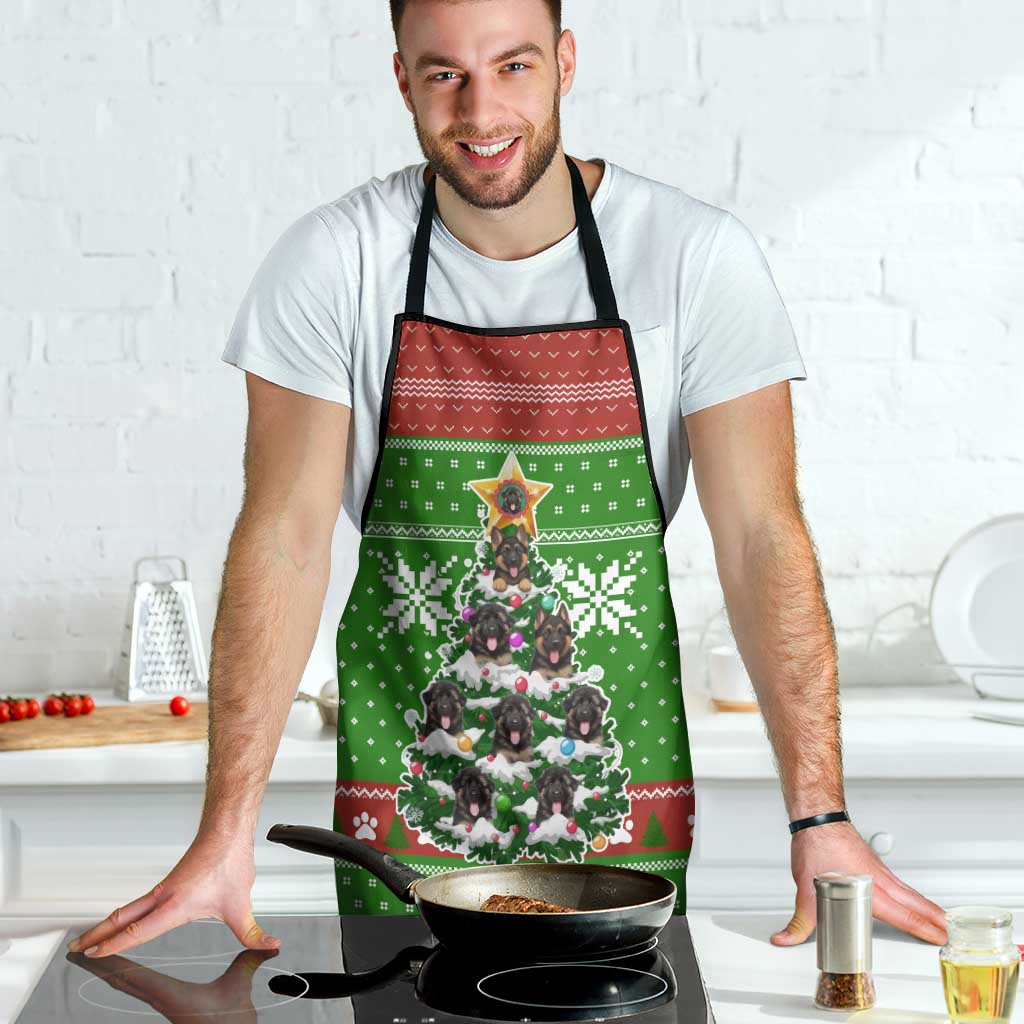 German Shepherd Pine Xmas Christmas Apron Xmas Holiday Patterns - Wonder Print Shop