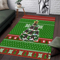 German Shepherd Pine Xmas Christmas Area Rug Xmas Holiday Patterns - Wonder Print Shop