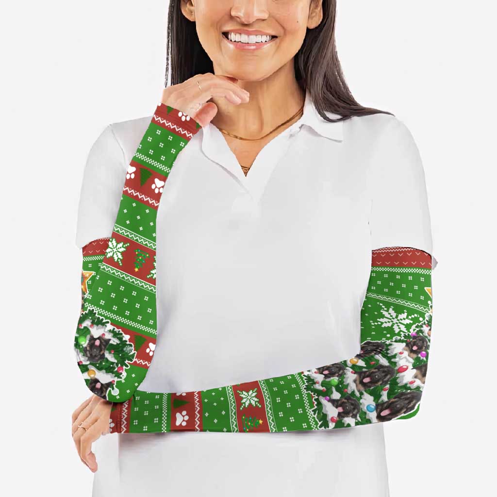 German Shepherd Pine Xmas Christmas Arm Sleeves Xmas Holiday Patterns - Wonder Print Shop