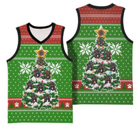German Shepherd Pine Xmas Christmas Basketball Jersey Xmas Holiday Patterns - Wonder Print Shop