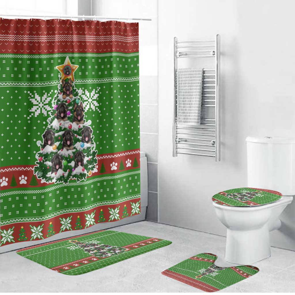 German Shepherd Pine Xmas Christmas Bathroom Set Xmas Holiday Patterns - Wonder Print Shop