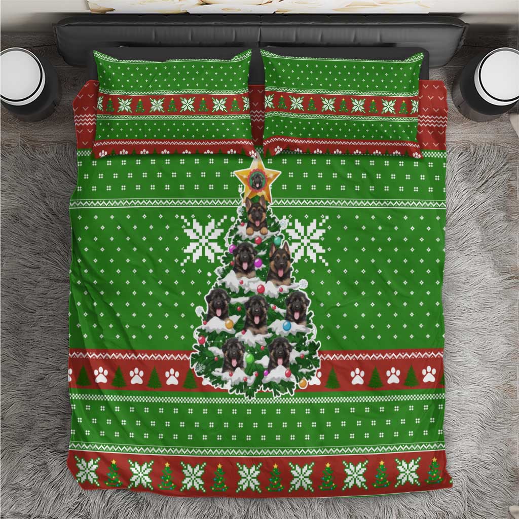 German Shepherd Pine Xmas Christmas Bedding Set Xmas Holiday Patterns - Wonder Print Shop