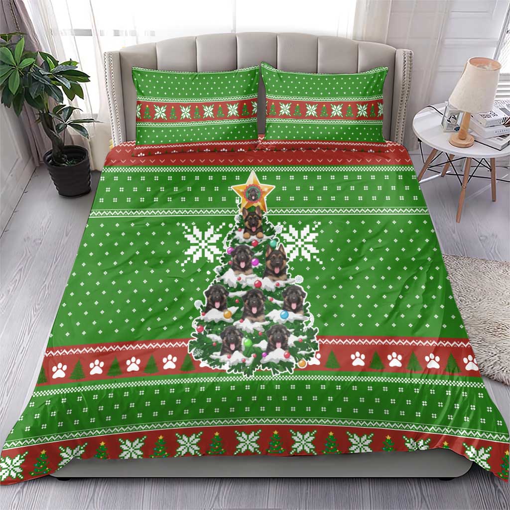 German Shepherd Pine Xmas Christmas Bedding Set Xmas Holiday Patterns - Wonder Print Shop