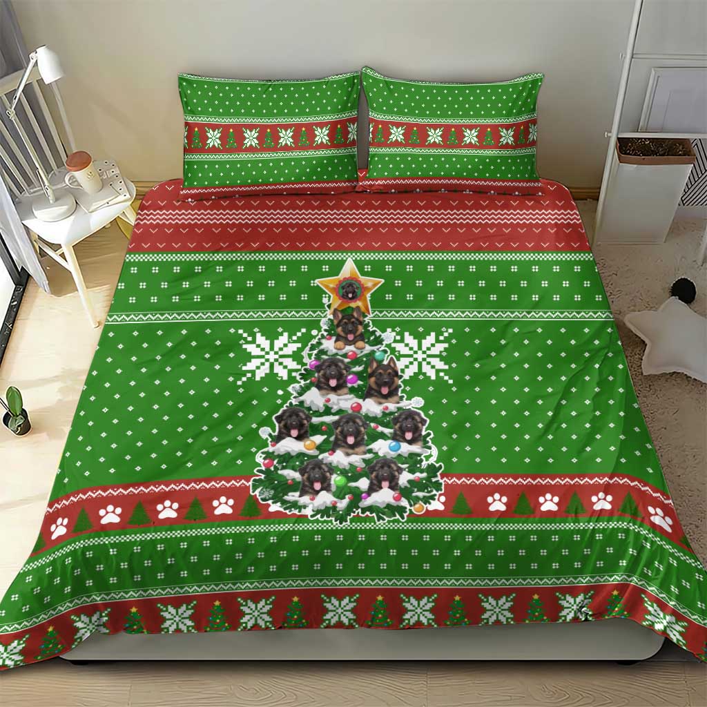 German Shepherd Pine Xmas Christmas Bedding Set Xmas Holiday Patterns - Wonder Print Shop