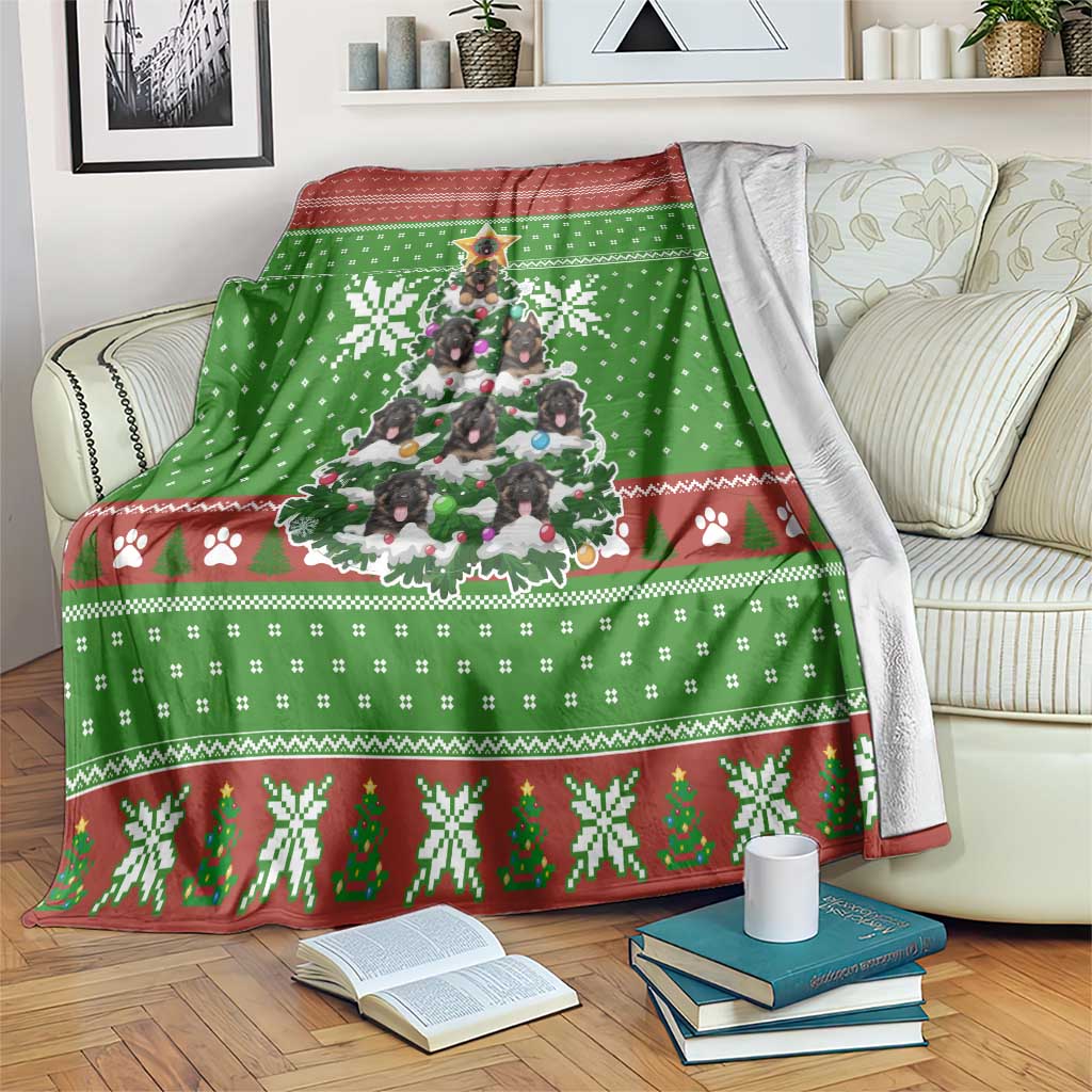 German Shepherd Pine Xmas Christmas Blanket Xmas Holiday Patterns - Wonder Print Shop