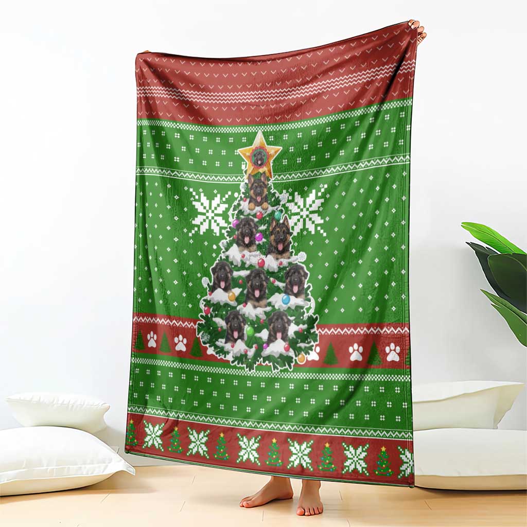 German Shepherd Pine Xmas Christmas Blanket Xmas Holiday Patterns - Wonder Print Shop