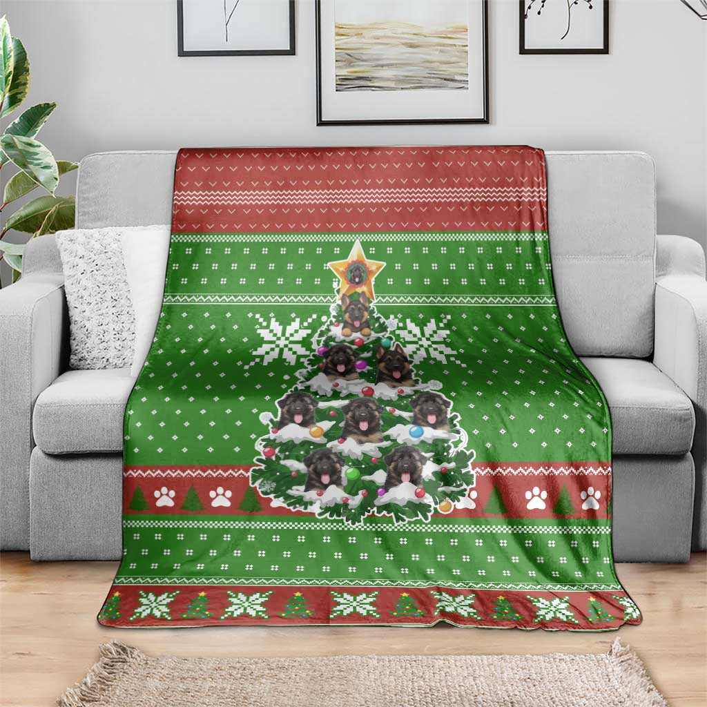 German Shepherd Pine Xmas Christmas Blanket Xmas Holiday Patterns - Wonder Print Shop