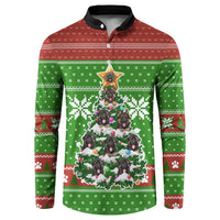 German Shepherd Pine Xmas Christmas Button Sweatshirt Xmas Holiday Patterns - Wonder Print Shop
