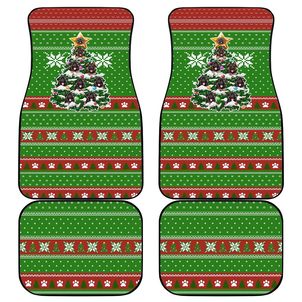 German Shepherd Pine Xmas Christmas Car Mats Xmas Holiday Patterns - Wonder Print Shop