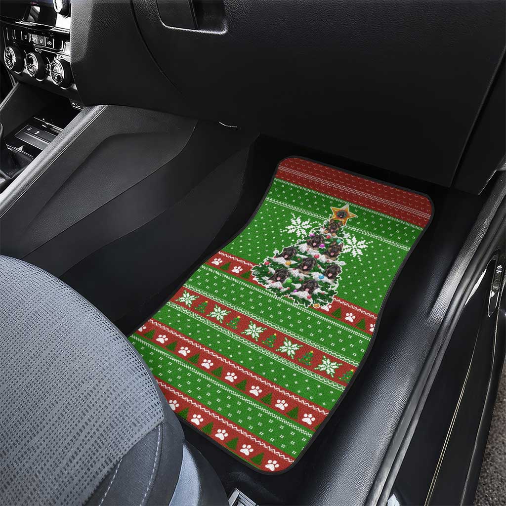 German Shepherd Pine Xmas Christmas Car Mats Xmas Holiday Patterns - Wonder Print Shop