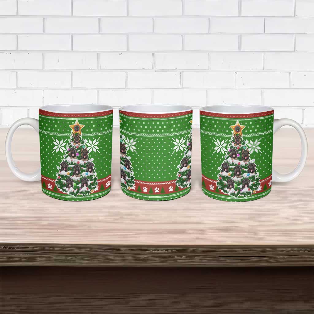 German Shepherd Pine Xmas Christmas Ceramic Mug Xmas Holiday Patterns - Wonder Print Shop