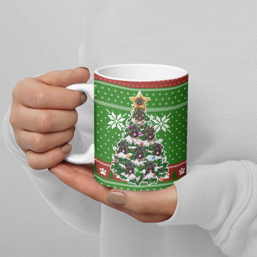 German Shepherd Pine Xmas Christmas Ceramic Mug Xmas Holiday Patterns - Wonder Print Shop