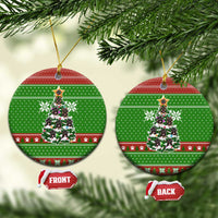 German Shepherd Pine Xmas Christmas Ceramic Ornament Xmas Holiday Patterns - Wonder Print Shop