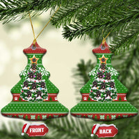 German Shepherd Pine Xmas Christmas Ceramic Ornament Xmas Holiday Patterns - Wonder Print Shop