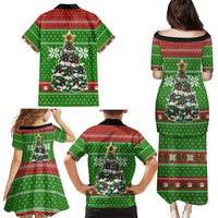 German Shepherd Pine Xmas Christmas Family Matching Puletasi and Hawaiian Shirt Xmas Holiday Patterns - Wonder Print Shop