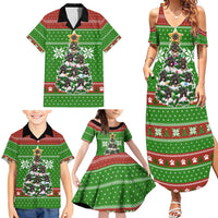 German Shepherd Pine Xmas Christmas Family Matching Summer Maxi Dress and Hawaiian Shirt Xmas Holiday Patterns - Wonder Print Shop
