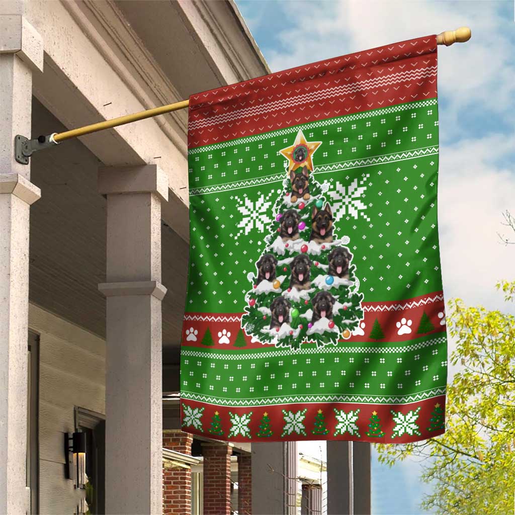 German Shepherd Pine Xmas Christmas Garden Flag Xmas Holiday Patterns - Wonder Print Shop