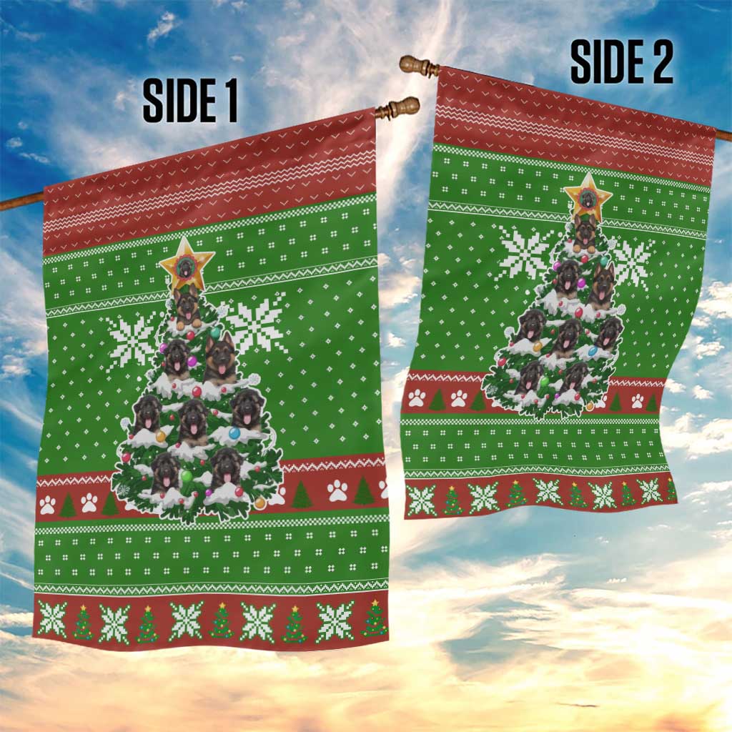 German Shepherd Pine Xmas Christmas Garden Flag Xmas Holiday Patterns - Wonder Print Shop