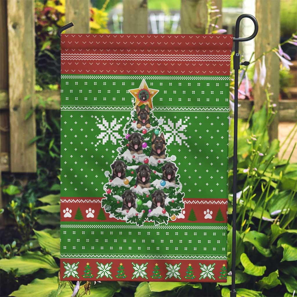 German Shepherd Pine Xmas Christmas Garden Flag Xmas Holiday Patterns - Wonder Print Shop