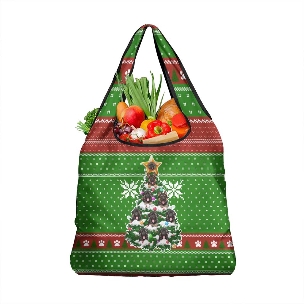 German Shepherd Pine Xmas Christmas Grocery Bag Xmas Holiday Patterns - Wonder Print Shop
