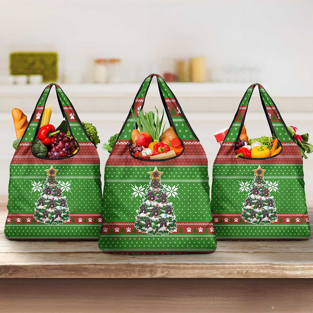 German Shepherd Pine Xmas Christmas Grocery Bag Xmas Holiday Patterns - Wonder Print Shop