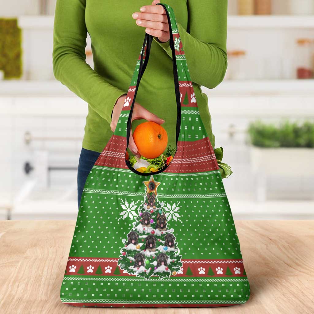 German Shepherd Pine Xmas Christmas Grocery Bag Xmas Holiday Patterns - Wonder Print Shop