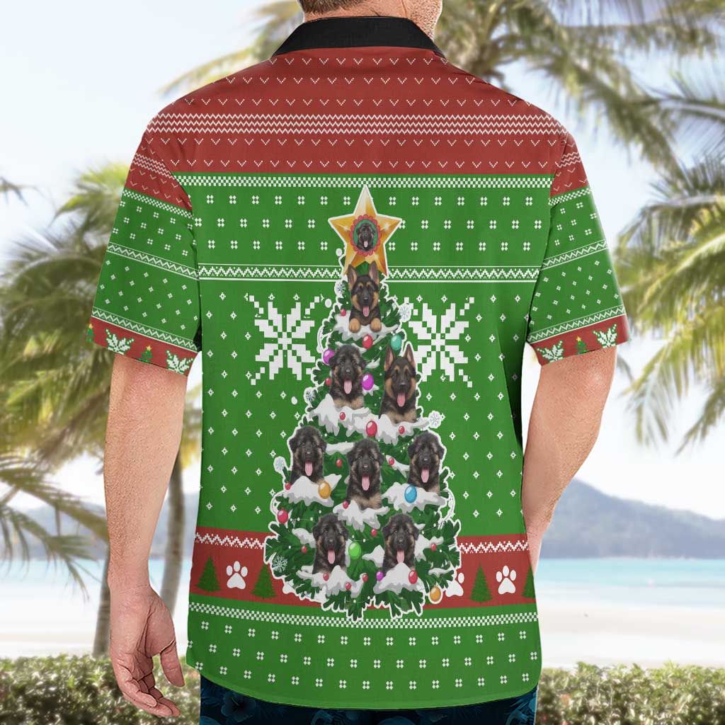 German Shepherd Pine Xmas Christmas Hawaiian Shirt Xmas Holiday Patterns - Wonder Print Shop