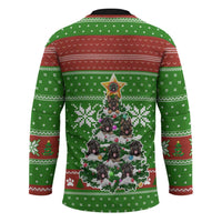German Shepherd Pine Xmas Christmas Hockey Jersey Xmas Holiday Patterns - Wonder Print Shop