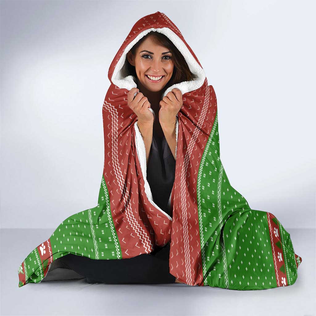 German Shepherd Pine Xmas Christmas Hooded Blanket Xmas Holiday Patterns - Wonder Print Shop