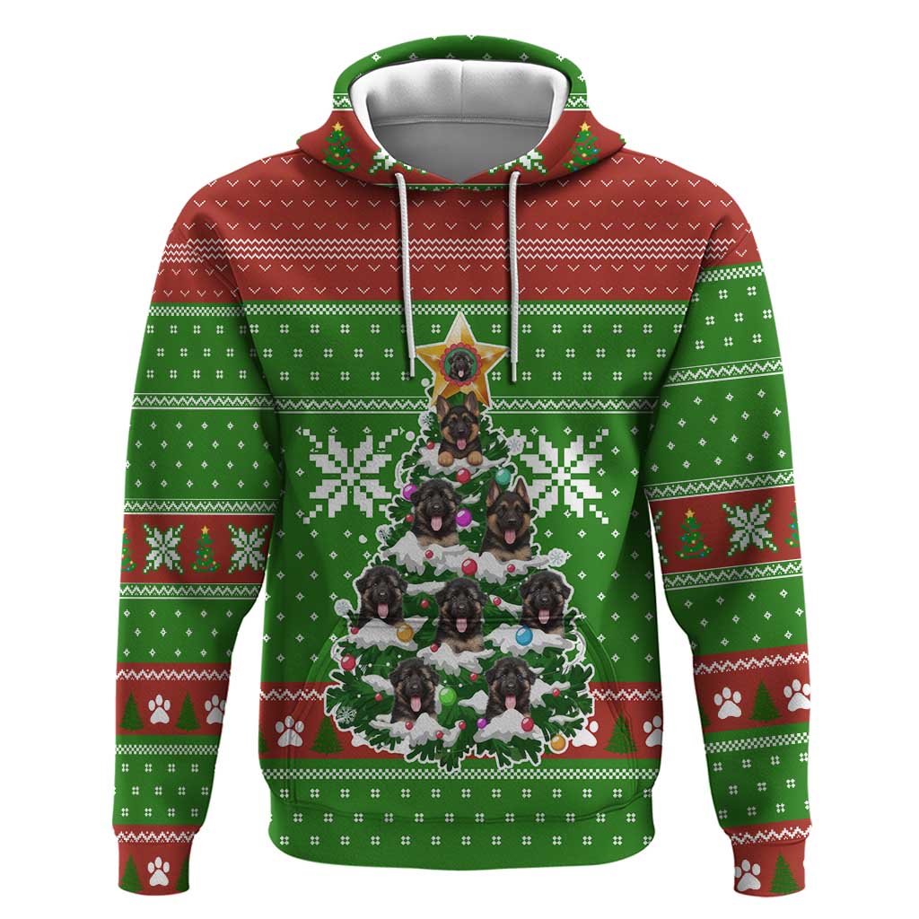 German Shepherd Pine Xmas Christmas Hoodie Xmas Holiday Patterns - Wonder Print Shop