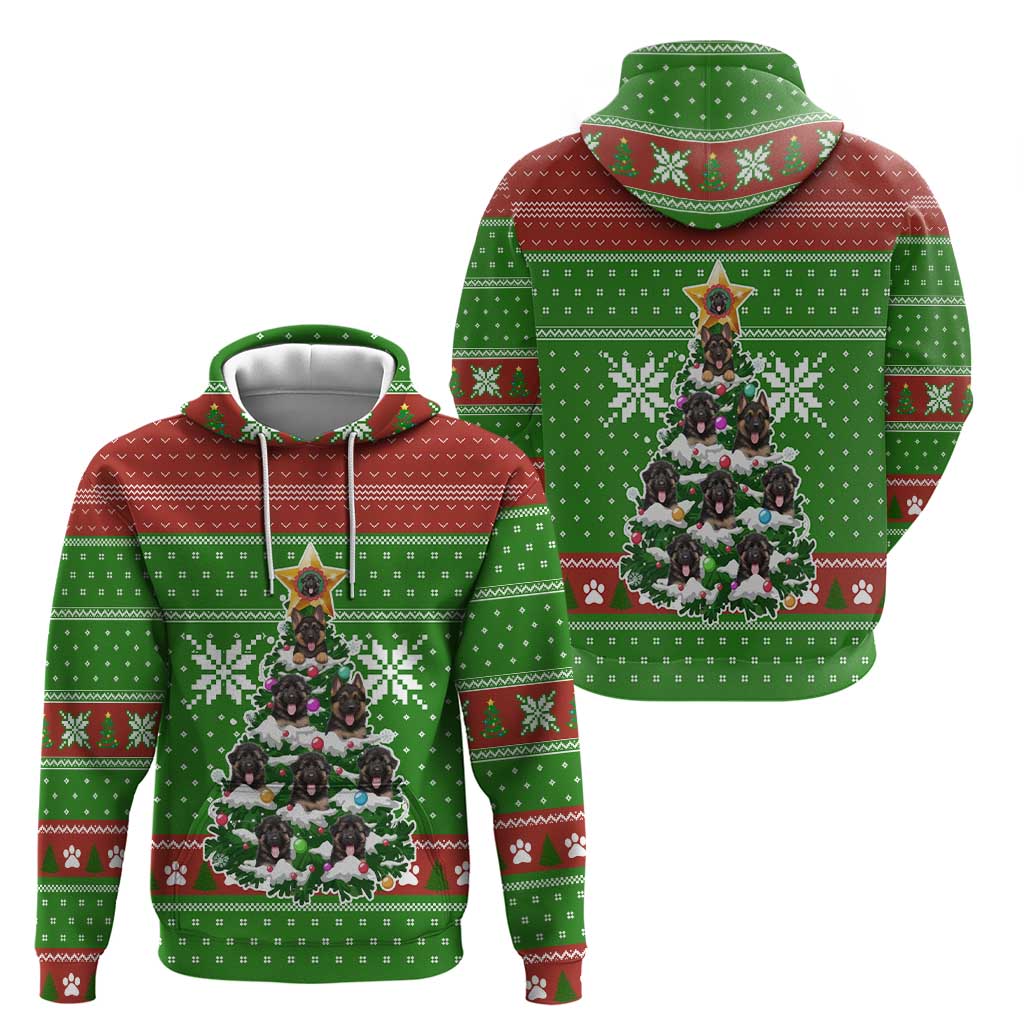 German Shepherd Pine Xmas Christmas Hoodie Xmas Holiday Patterns - Wonder Print Shop